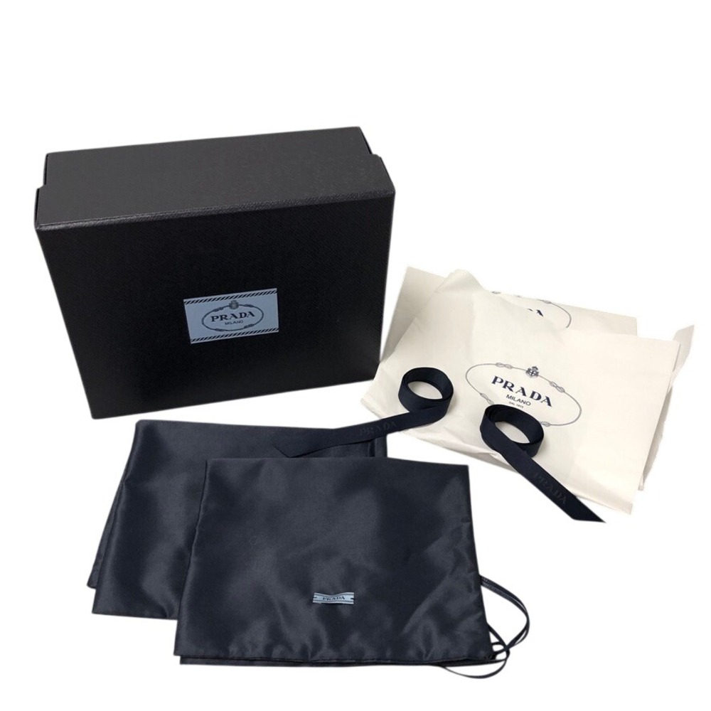 Prada Storage Box and Dust Bag Set Black Saffiano Texture Set 10x8x4